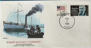 Mort Kunstler Epic Event in US History Robert Fulton Clermont Steamboat Albany  - Picture 1 of 2