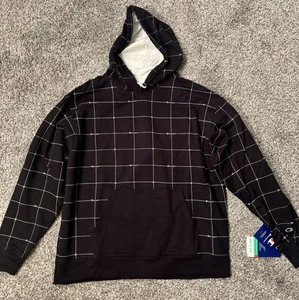 Champion Black Checkered Hoodie Athletic Powerblend S5735P Herren Gr. XL - Bild 1 von 5