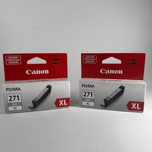 Canon Pixma CLI-271XL GY Gray Ink Cartridge High Capacity Sealed Pack Of 2 - Picture 1 of 6