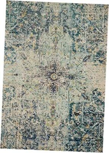 Nadia NN-07 Aqua Transitional Area Rug 5'-1" x 7'-7" Turquoise / Navy - Picture 1 of 7