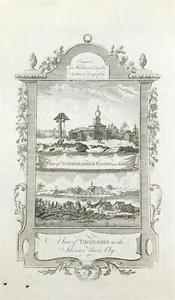 Siberia Russia river cities Trojesski Schorskarskoi 1777 original Middletons - Picture 1 of 4