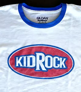 RARA T-shirt vintage KID ROCK Ringer, maglietta Med concerto Detroit, Kingsford STP USA - Foto 1 di 10