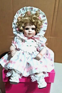 Marie Osmond Tiny Tot Porcelain Doll Mary Sunshine With 2 Faces, Happy and Sad - Picture 1 of 4