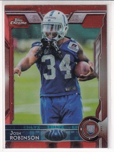 2015 TOPPS CHROME JOSH ROBINSON ROOKIE RC ORANGE REFRACTOR #198