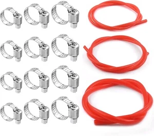 GLARKS 15 PC. TUBO DE VACÍO SILICONA ROJA 4-10mm LÍNEA DE MANGUERA CON ABRAZADERAS - Imagen 1 de 7