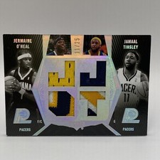 2007-08 UD Black Jermaine O'Neal Tinsley 11/25 Pacers Logo 4x Patch NM #dp-to