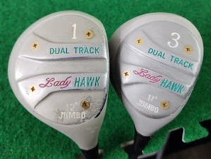Lady Hawk Dual Track Fairway Wood Bundle 1 3 Woods RH Ladies Aldila Graphite - Picture 1 of 18