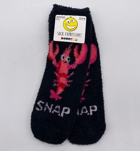 Sock Expressions Oh Snap Lobster Black Socks NWT - Picture 1 of 5