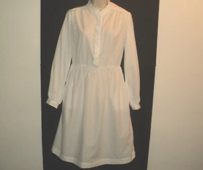 By Malene Birger Size 40 (M, 10 US) Dress White, Semi Sheer, Long Sleeves Cotton - Image 1 of 4