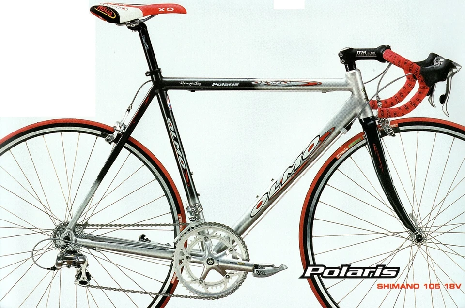 BICI DA CORSA POLARIS ALLUMINIO 7005 CROMOLLY MADE IN ITALY OLMO 2X9V SHIMANO105 - Immagine 1 di 1