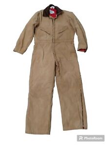 Zero Zone By Walls Canvas Work wear Coveralls Mens Large Brown *Stains*