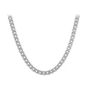 Collar de cadena de eslabones cubanos bordillo de acero inoxidable de 4,5 mm de ancho - Imagen 1 de 9