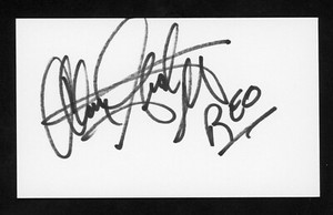 Alan Gratzer Musician; former drummer with REO Speedwagon signed 3x5 Card E23137