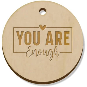 11 x 34mm 'You Are Enough Motivational Text' Pendants / Charms (PN00073713) - Picture 1 of 1