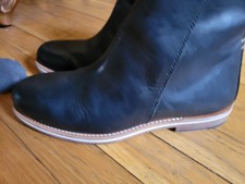 HELM Pablo Leather Zip Up Ankle Boots, Black, Mens Size 8 - worn once!