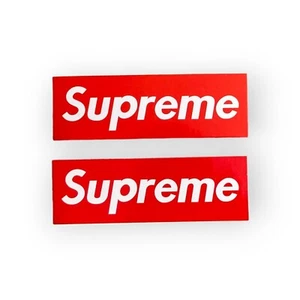 2x Supreme Petite Mini Boîte Logo Sicker Autocollant Vinyle Ordinateur Portable Téléphone Rouge 3,5 cm x 8 cm - Photo 1 sur 1