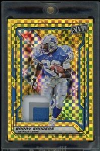 🔥 2019 PANINI VIP GOLD PARTY BARRY SANDERS - 3 COLOR PATCH GOLD /5 🔥 - Picture 1 of 2