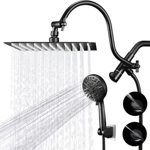 10" Rain Shower Head/Handheld 10 Spray Combo High Pressure Filtered Showerhead.. - Picture 1 of 7