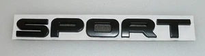 SPORT Tailgate Rear Trunk Side Badge Emblem Matte Black Universal Fit & Tape - Picture 1 of 4