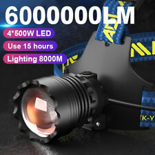 Newest Powerful LED Headlamp 18650 USB Rechargeable Waterproof Super Bright 500W