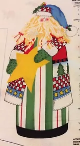 SANTA Fabric Panel Alma Lynne's Design NEW UNCUT Approximately 18" to 20" Tall - Picture 1 of 3