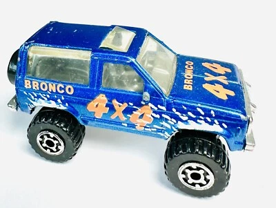 Matchbox MB 35 Ford Bronco II Beach Patrol 4x4 azul vintage 1991 elevado Foto 1 de 4