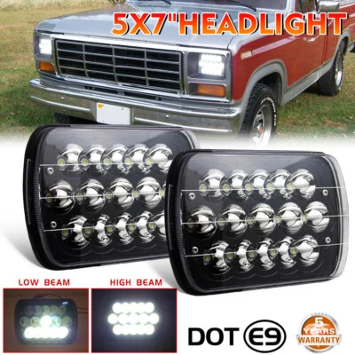 Par de faros LED de 5X7"" 7X6"" haz sellado para Ford F250 F350 E150 E250 E350 Foto 1 de 4
