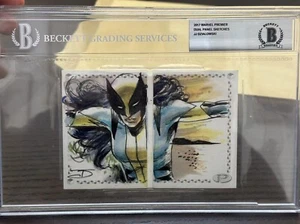 Tarjeta de boceto UD Marvel Premier Booklet 2017 doble Pano X-23 de J.J.Dzialowskl - Imagen 1 de 3