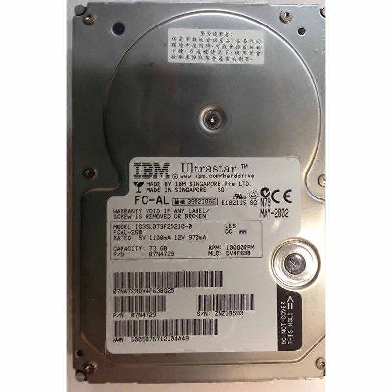 IC35L073F2D210-0 - IBM 73GB 10K RPM FC 3.5" HDD - Image 1 of 1