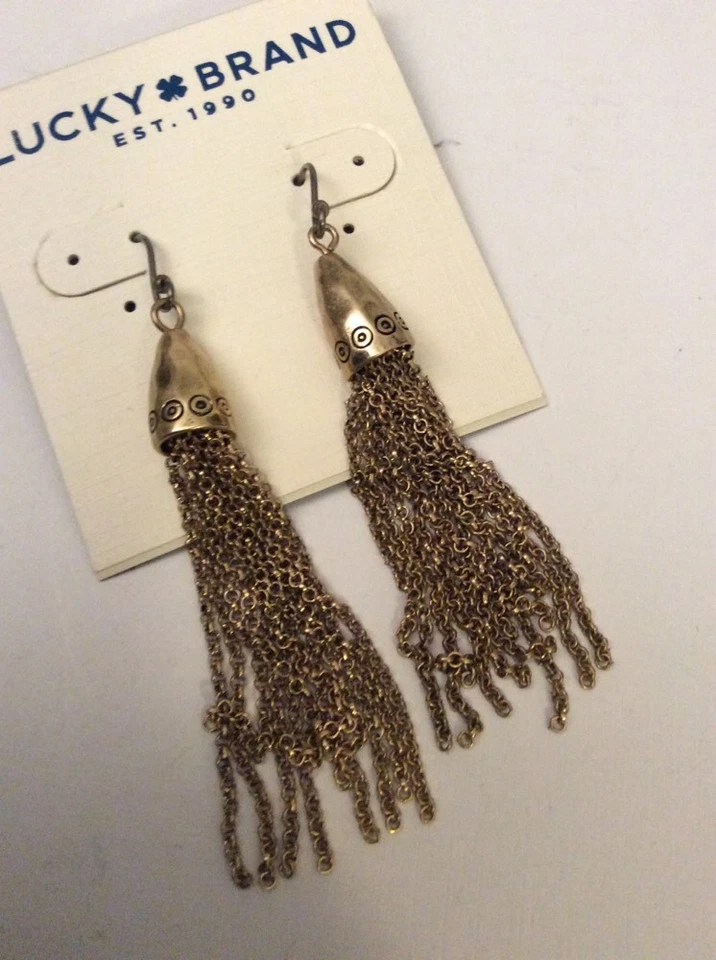 Lucky Brand Gold  Tone Tassel Drop Earrings, $29 # 93(2) Foto 1 de 1