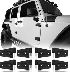 8Pcs Door Hinge Replacement Set Fit 2007-2018 Jeep Wrangler JK 2/4Door - Picture 1 of 7