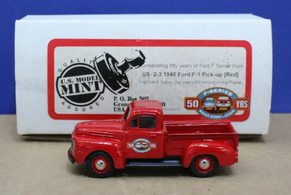 Camioneta Ford F-1 Brooklin modelo estadounidense como nueva US-2-3 1948 50th 1998 1:43 roja caja como nueva  Foto 1 de 4
