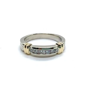 Lady's Diamond Cluster Ring 6 Diamonds .30 Carat T.W. 14K 2 Tone Gol (EPJ022685) - Picture 1 of 6
