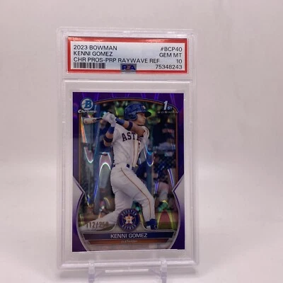 2023 Bowman Kenni Gomez 1st Chrome Purple RayWave Refractor /250 🔥PSA 10🔥 - Image 1 of 2
