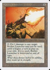 Rocket Launcher Revised HEAVILY PLD Artifact Rare MAGIC GATHERING CARD ABUGames