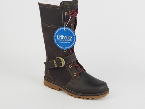 Stivali alti da bambina Timberland Ek Asphalt Trail Bethel 5874R in pelle marrone scuro