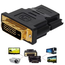 DVI-D Male (24+1 pin) to HDMI Female (19-pin) HD HDTV Monitor Display Adapter UK