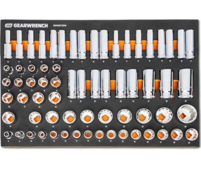 "Juego de llaves de engranajes métricas Drive Master de 67 piezas 1/2"" para almacenamiento de espuma" Foto 1 de 4