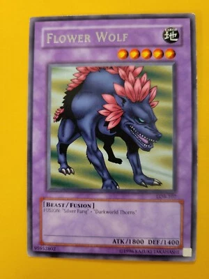 Yu-Gi-Oh Legend of Blue Eyes White Dragon Unlimited #LOB107 Flower Wolf #2  - Image 1 of 2