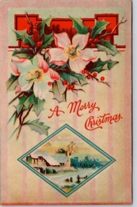 WEIHNACHTSPOSTKARTE Länderszene, Serie B. Nein. 8, Vintage - Bild 1 von 2
