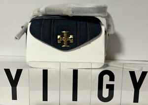 ๐ผ๐ฆ Tory Burch ๐ผ๐ฆ Kira Denim Navy Mini Camera Crossbody Bag Handbag ๐ผ GB39o3 - Picture 1 of 7