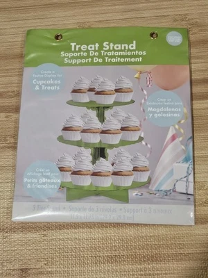 Cupcakes And Treat Soporte de 3 Niveles 11.5x11.75 Pulgadas Verde Kiwi Foto 1 de 2