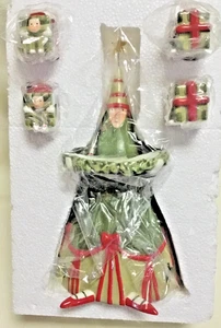 D56-Patience Brewster Kringles Mckenzie Árbol Esparcidor Set de 5 Navidad - Imagen 1 de 6