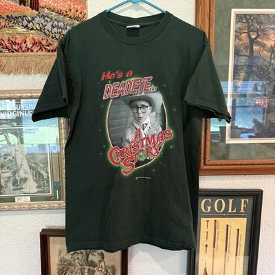 De colección Años 90 RARO Historia de Navidad Ralphie "He's A Deadeye" Película Promo Talla Grande Foto 1 de 4