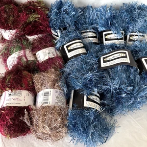 Lot of 14 Skeins Eyelash Yarn 2 oz Moda Dea and Dept 17 - Picture 1 of 8