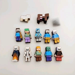 Authentic LEGO Minifigure Lot of 12 Minecraft Figures - Picture 1 of 5