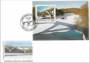 Bridge Gauja River Concrete Structure in Sigulda Architecture Latvia FDC 2003 - Picture 1 of 1