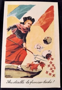 Nr. 815/45 Alte Postkarte WW1 Zum Teufel der Maulwurf ungeschrieben - Bild 1 von 2