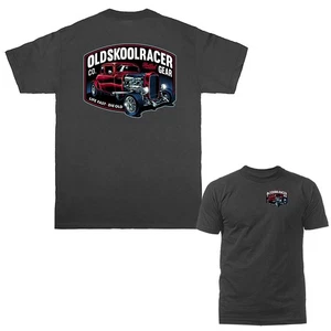 Old Skool Racer Hot Rod Garage Classic Vintage Car Vehicle T-shirt - Picture 1 of 17