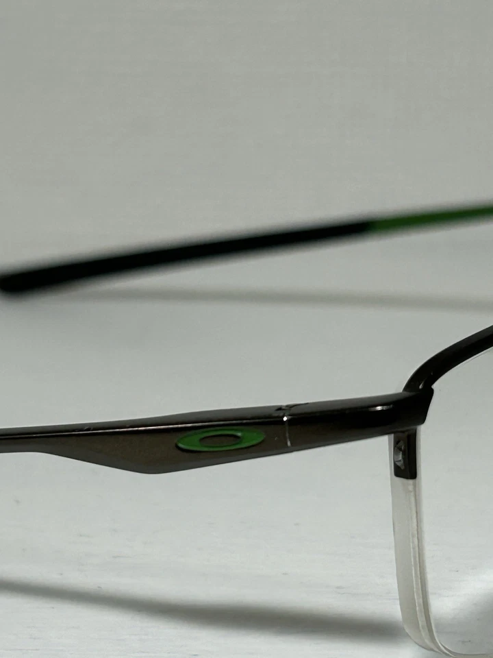 Oakley Eyeglasses Black/Green Frames OX3218-0254 Socket 5.5 Satin Pewter Offer! - Image 1 of 4